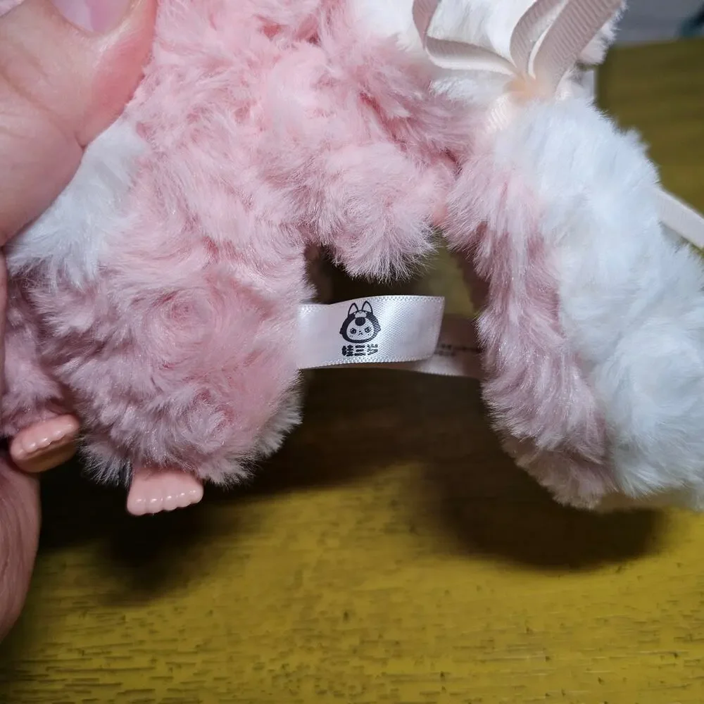 Baby Three Happy Day OPENED BOX Pink Rabbit 360 Boba Eyes Pink Hair O Mouth